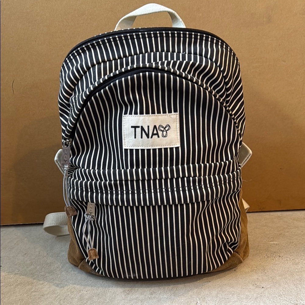 TNA Black and White Geometric Backpack